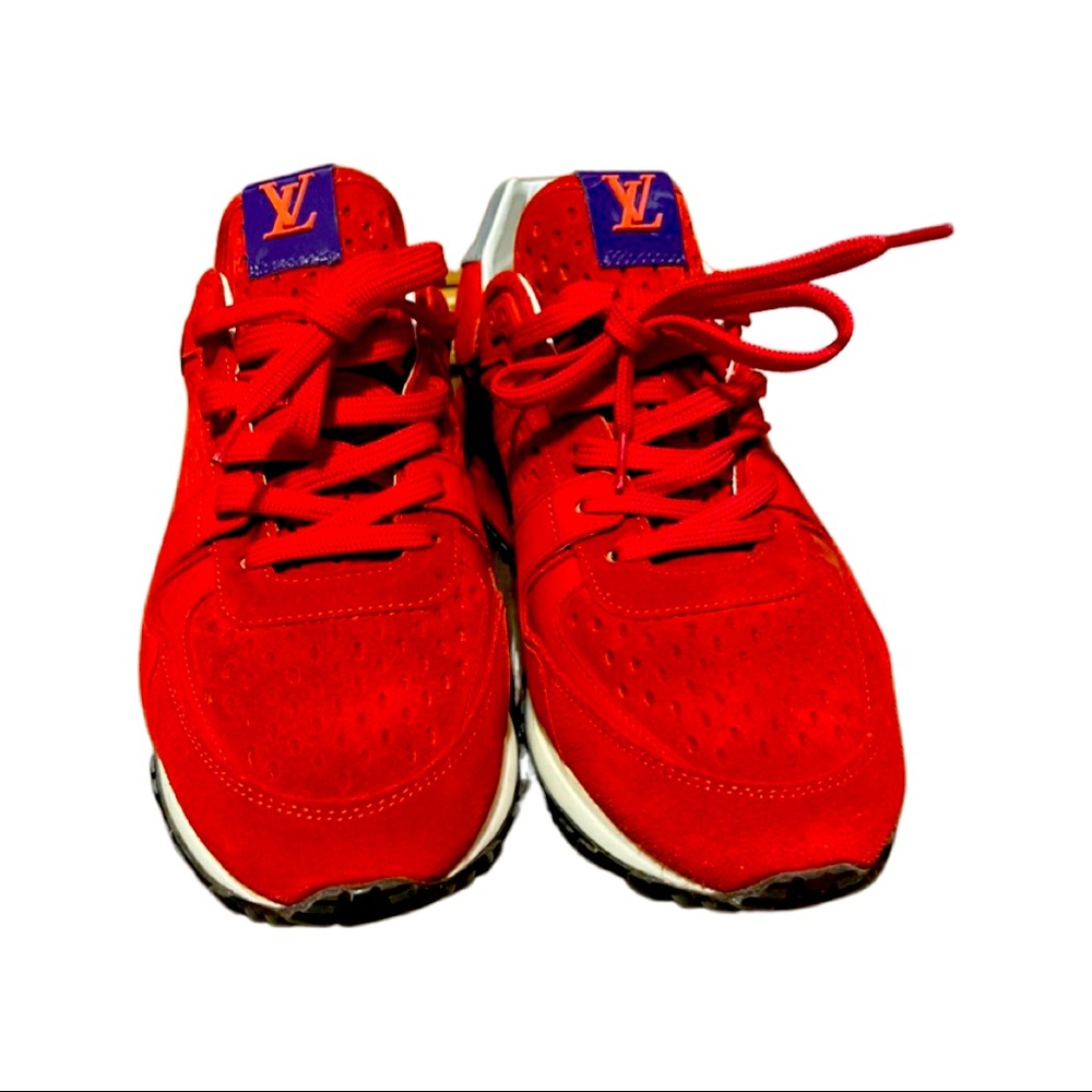 Red Louis Vuitton sneakers